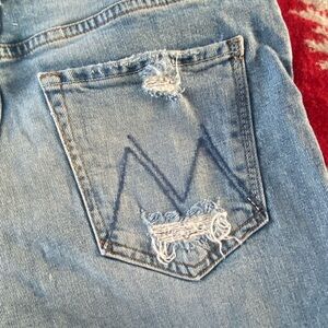 MOTHER high waist, straight leg jeans